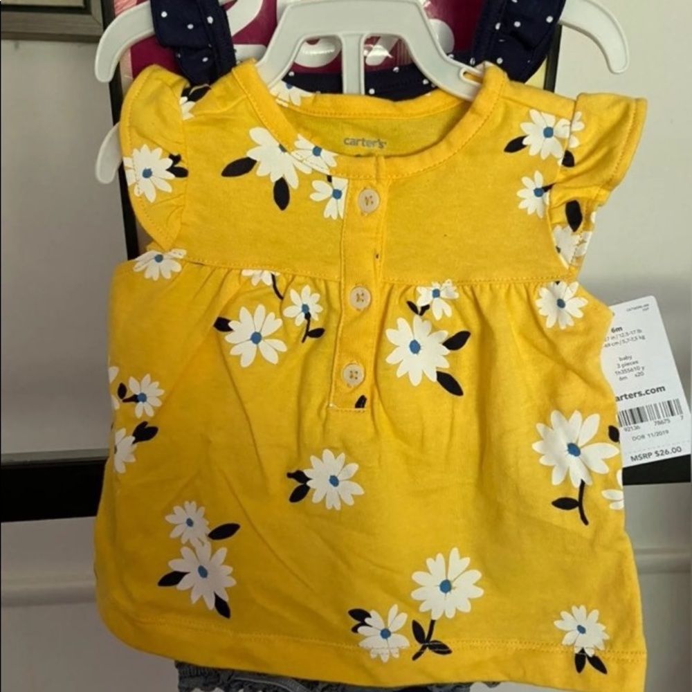 Carters 3pc Floral Set - 6 months